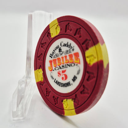 Jubilee Casino 'Bayou Caddy's' Lakeshore/ Greenville Mississippi $5 Casino Chip *Uncirculated
