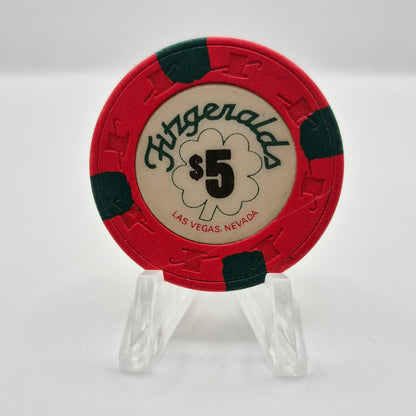 Fitzgeralds (Fitz)Hotel Casino Las Vegas Nevada 1988 $5 Casino Chip N1584 *Circulated