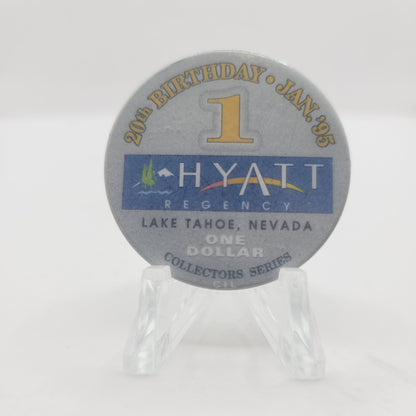 Hyatt Regency Resort Casino Lake Tahoe Nevada 1995 "20th Birthday"$1 Pro-Tech Token