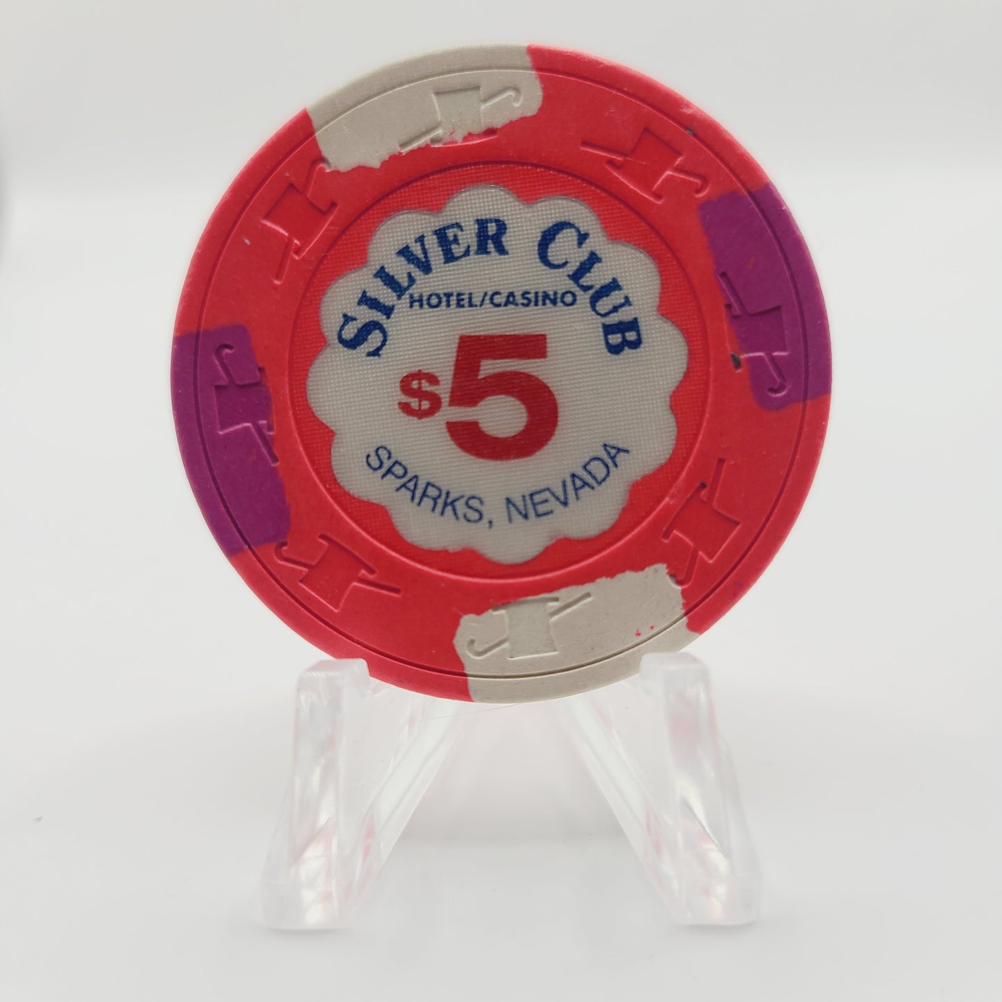 Silver Club "Karl's" Sparks Nevada 1989 $5 Casino Chip N5543 Circulated