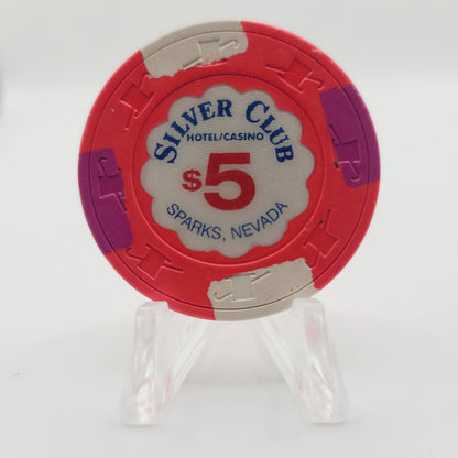 Silver Club "Karl's" Sparks Nevada 1989 $5 Casino Chip N5543 Circulated