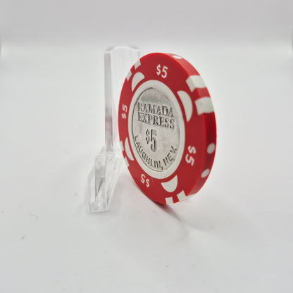 Ramada Express Hotel Casino Laughlin Nevada 1988 $5 Casino Chip N3430