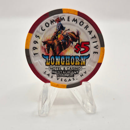 Longhorn Casino Las Vegas Nevada 1995 "Commemorative" $5 Casino Chip N2625