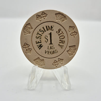 Westside Story Casino Las Vegas Nevada 1981 $1 Casino Chip N0974