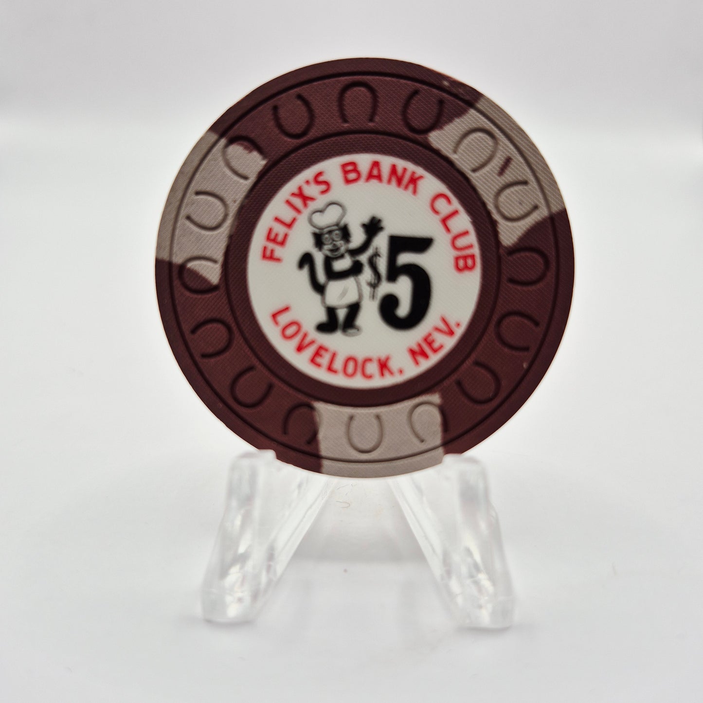 Bank Club "Felix's" Casino Lovelock Nevada 1962 $5 Casino Chip N4373
