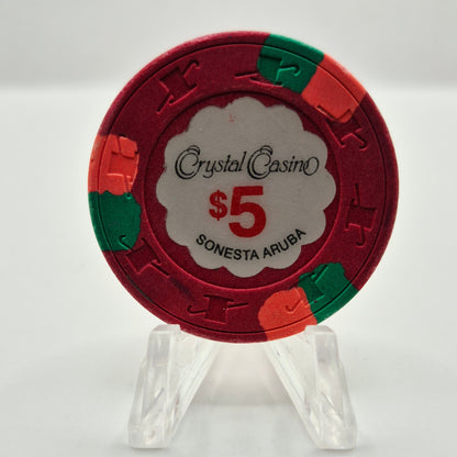 Crystal Casino "Sonesta Renaissance" Resort & Casino Oranjestad Aruba $1 Chip *Circulated