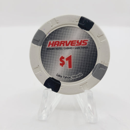 Harvey's "Wagon Wheel" Hotel Casino Lake Tahoe Nevada "Hologram" $1 Casino chip *Circulated