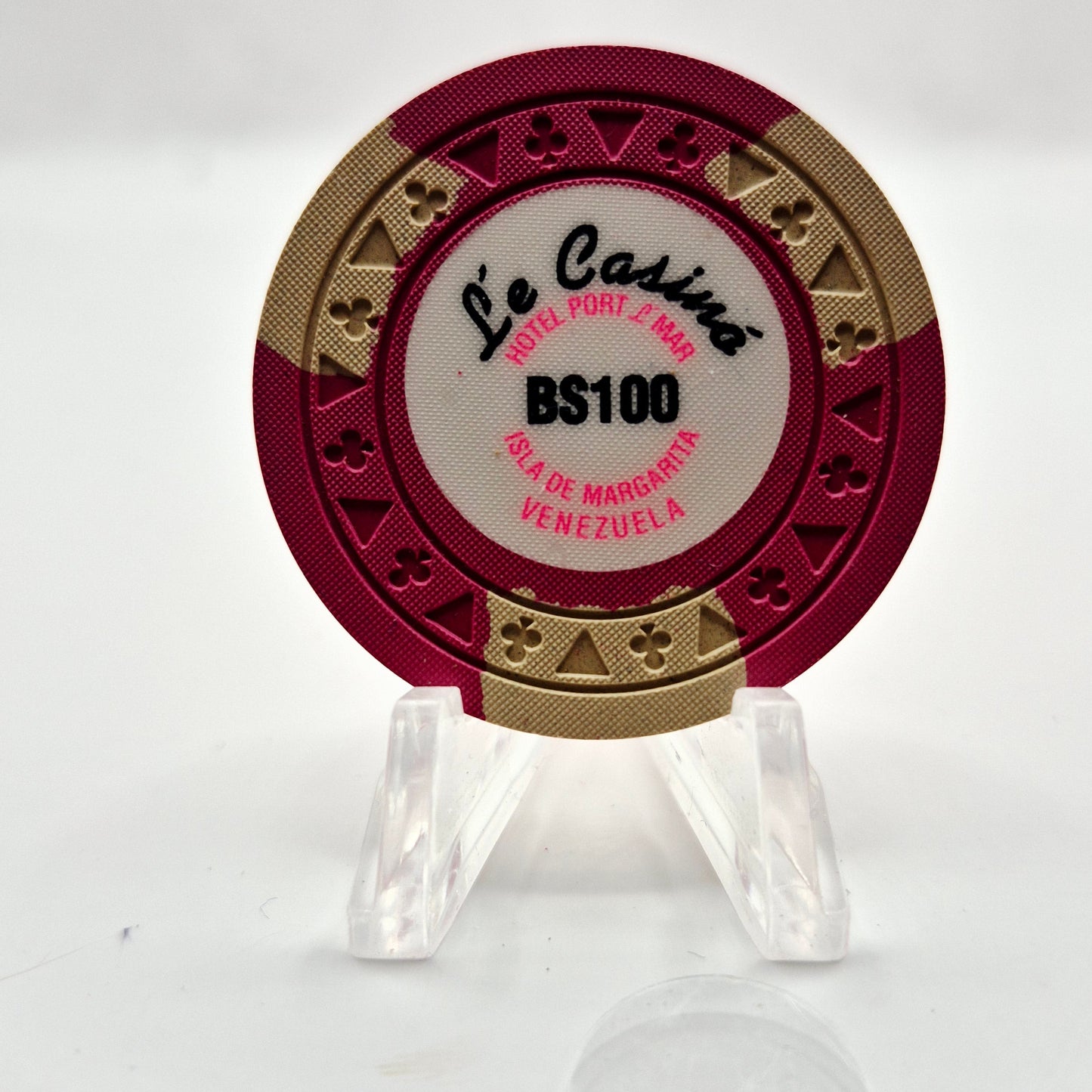 Le Casino - Hotel Port L' Mar Margarita Venezuela BS100 Casino Chip CG265137