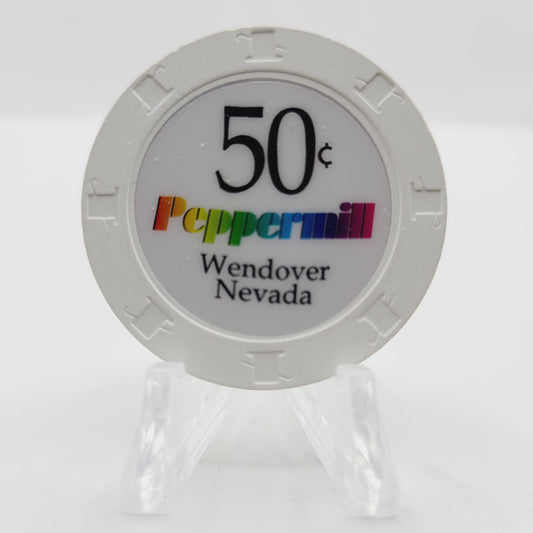 Peppermill Hotel Casino Wendover Nevada 2019 $.50 Casino Chip