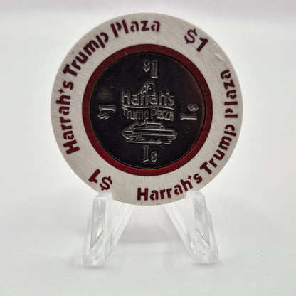 Harrah's at Trump Plaza Hotel Casino Atlantic City New Jersey $1 Casino Chip