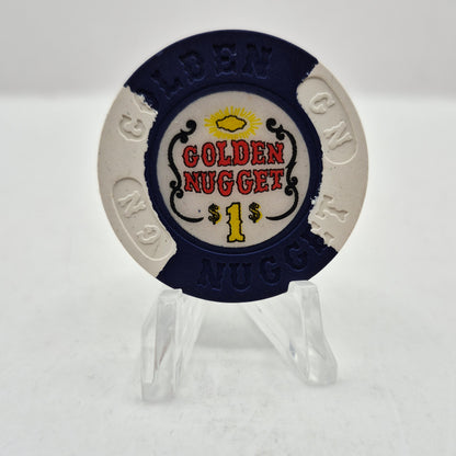 Gold Nugget Hotel Casino Las Vegas Nevada 1980's $1 Casino Chip N8462
