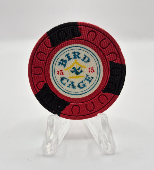 Bird Cage Casino Las Vegas Nevada 1958 $5 Chip N4366