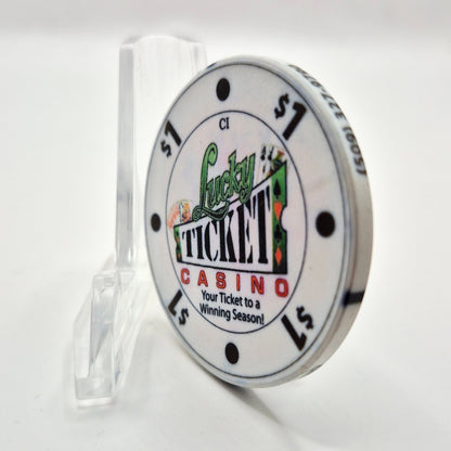 Lucky Ticket Casino Card Room Spokane Washington $1 Casino Chip