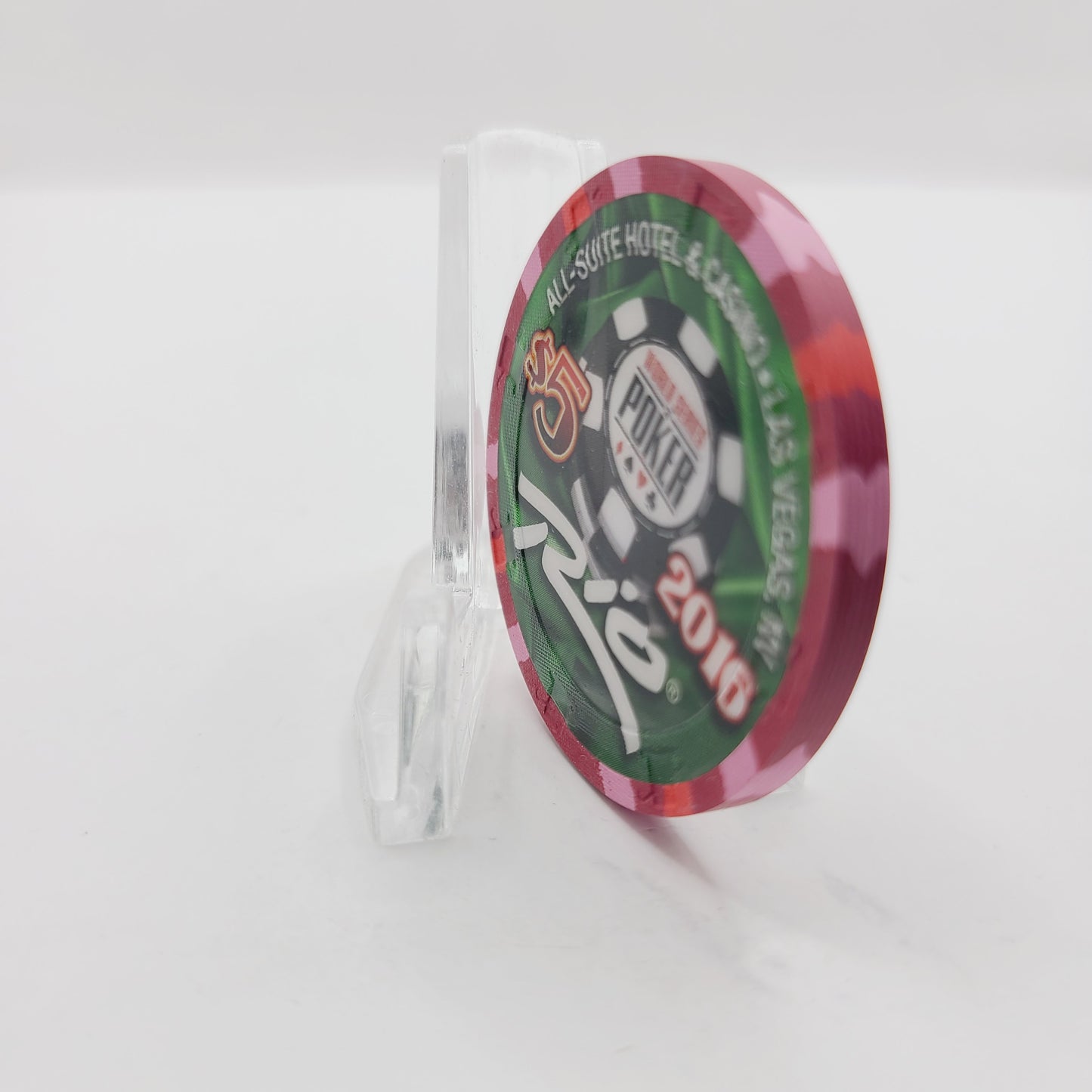 Rio Hotel Casino Las Vegas Nevada 2016 WSOP "Spayed Royal" $5 Casino Chip D2395 LTD 2500