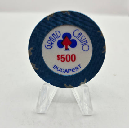 Grand Casino Budapest Hungary $500 Casino Chip CG159470