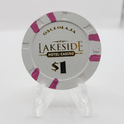 Lakeside Hotel Casino Osceola Iowa 2024 $1 Casino Chip