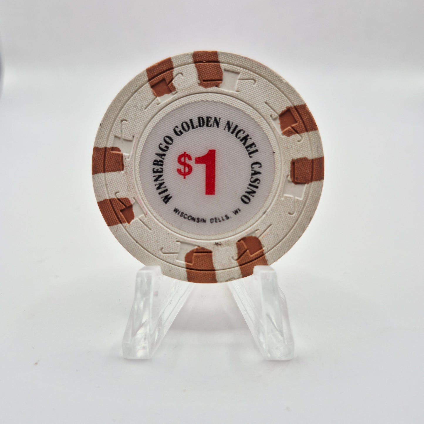 Winnebago Golden Nickel Casino Wisconsin Dells Wisconsin $1 Casino Chip