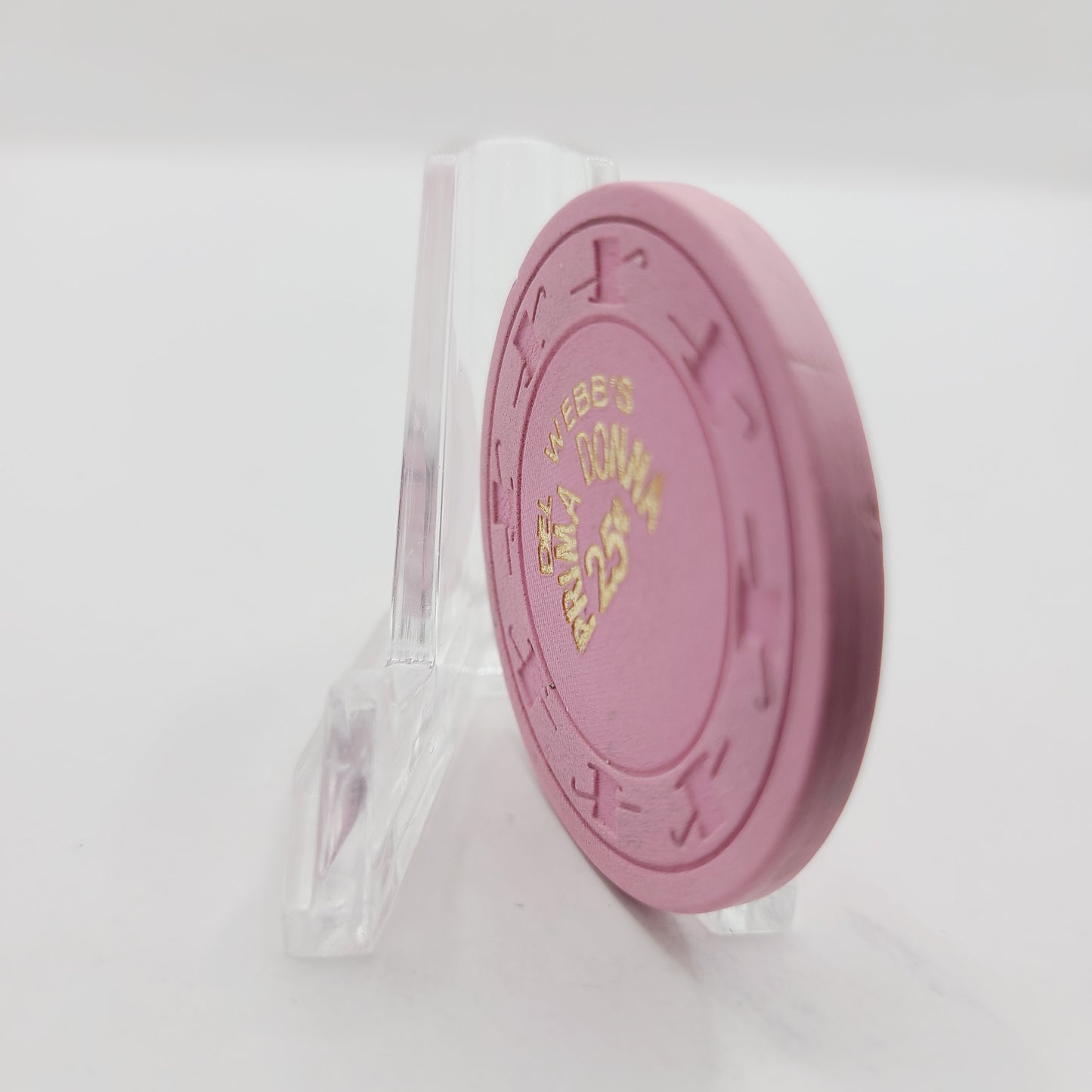 Del Webb's Primadonna Club Casino Reno Nevada 1974 $.25 Casino Chip N3108