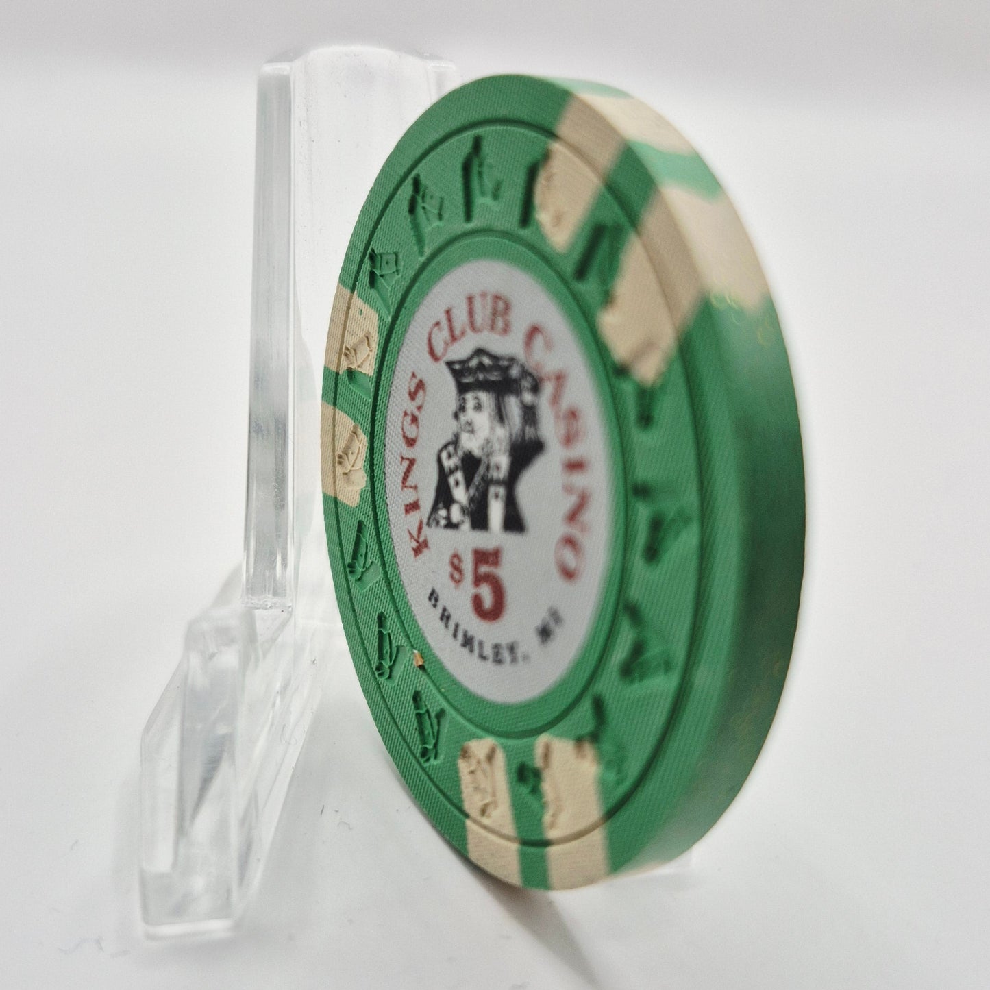 Kings Club Casino Brimley Michigan $5 Casino Chip *Uncirculated