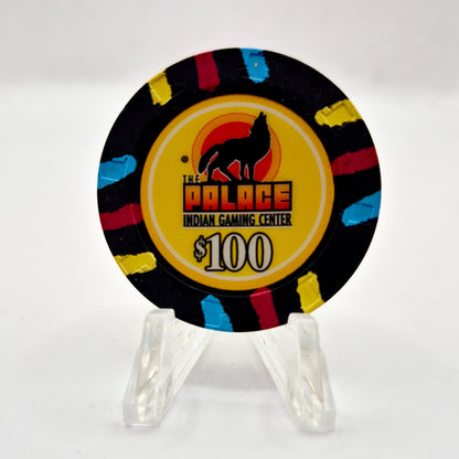 The Palace Indian Gaming Center Lemoore California $100 Casino Chip *Yellow inlay