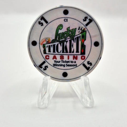 Lucky Ticket Casino Card Room Spokane Washington $1 Casino Chip