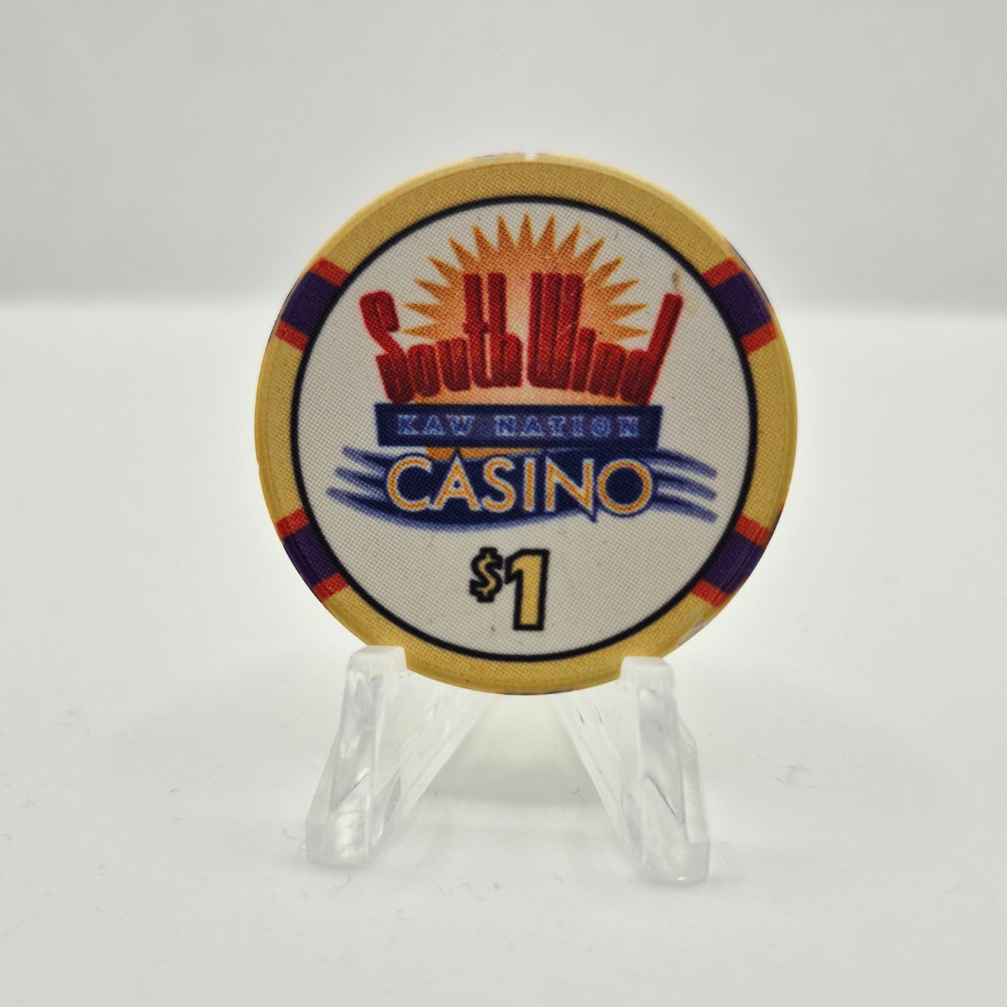 South Wind Kaw Nation Casino Newkirk Oklahoma 2008 $1 Casino Chip