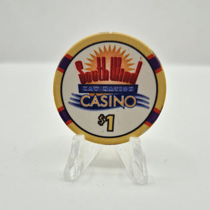 South Wind Kaw Nation Casino Newkirk Oklahoma 2008 $1 Casino Chip