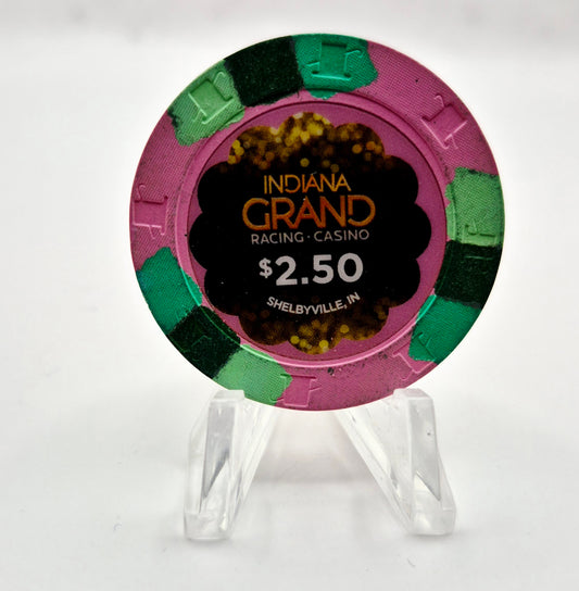 Indiana Grand Hotel Casino Shelbyville Indiana $2.50 Casino Chip