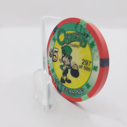 O'Shea's Casino Las Vegas Nevada 2001 "1952 Olds 88" $5 Casino Chip V9313 LTD 500 #297