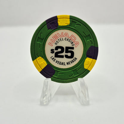 Nevada Hotel Casino Las Vegas Nevada 1980's $25 Casino Chip N2530