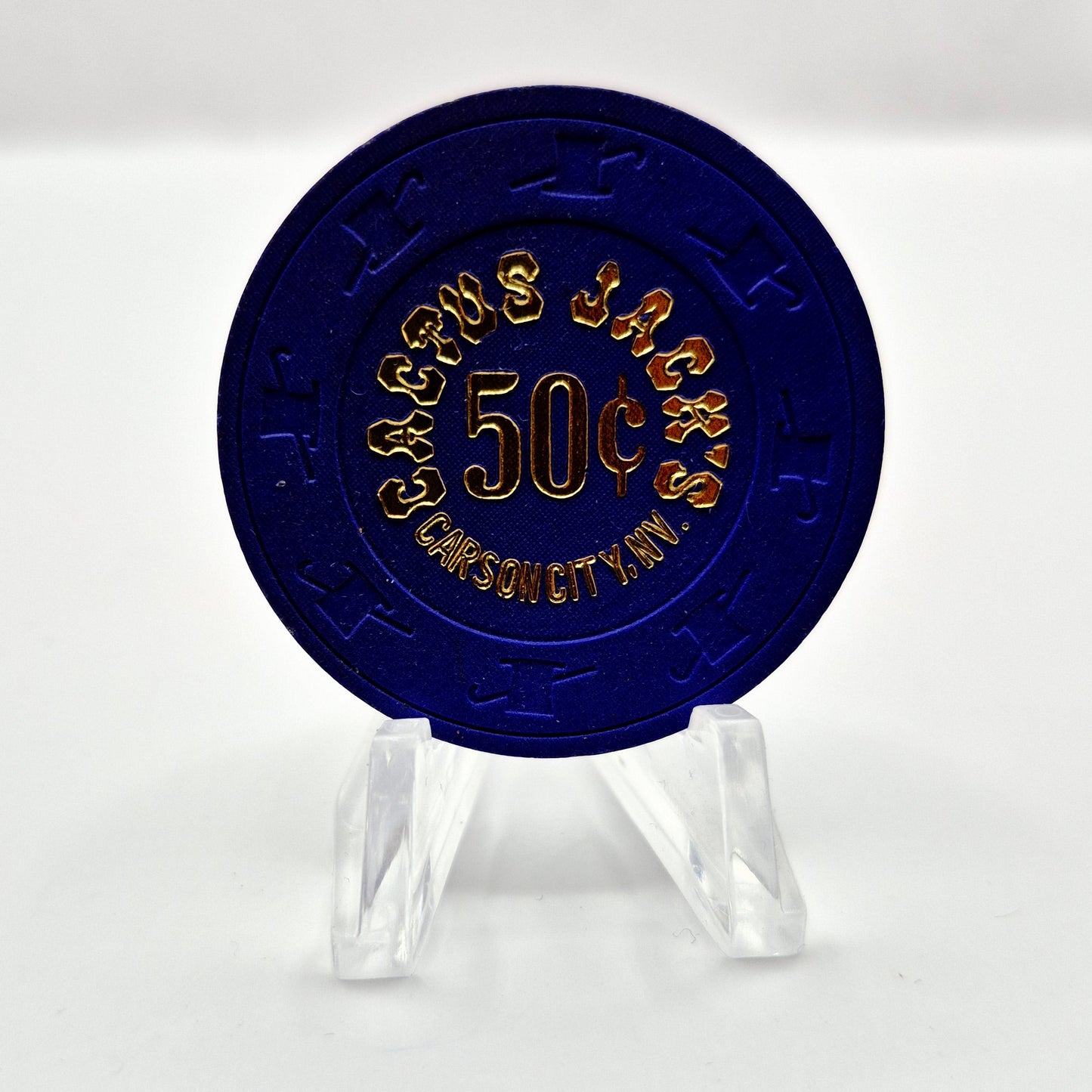 Cactus Jack's Casino Carson City Nevada 1980s $.50 Casino Chip N3000