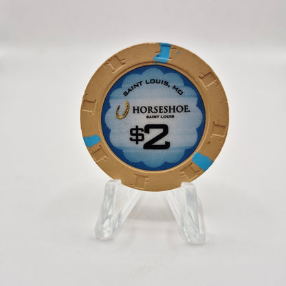 Horseshoe Hotel Casino St. Louis Missouri $2 'Poker Room' Casino Chip