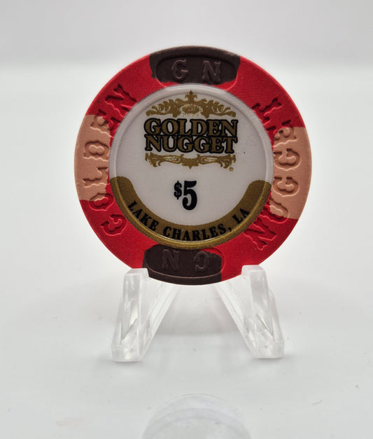 Golden Nugget Hotel Casino Lake Charles Louisiana 2014 $5 Casino Chip