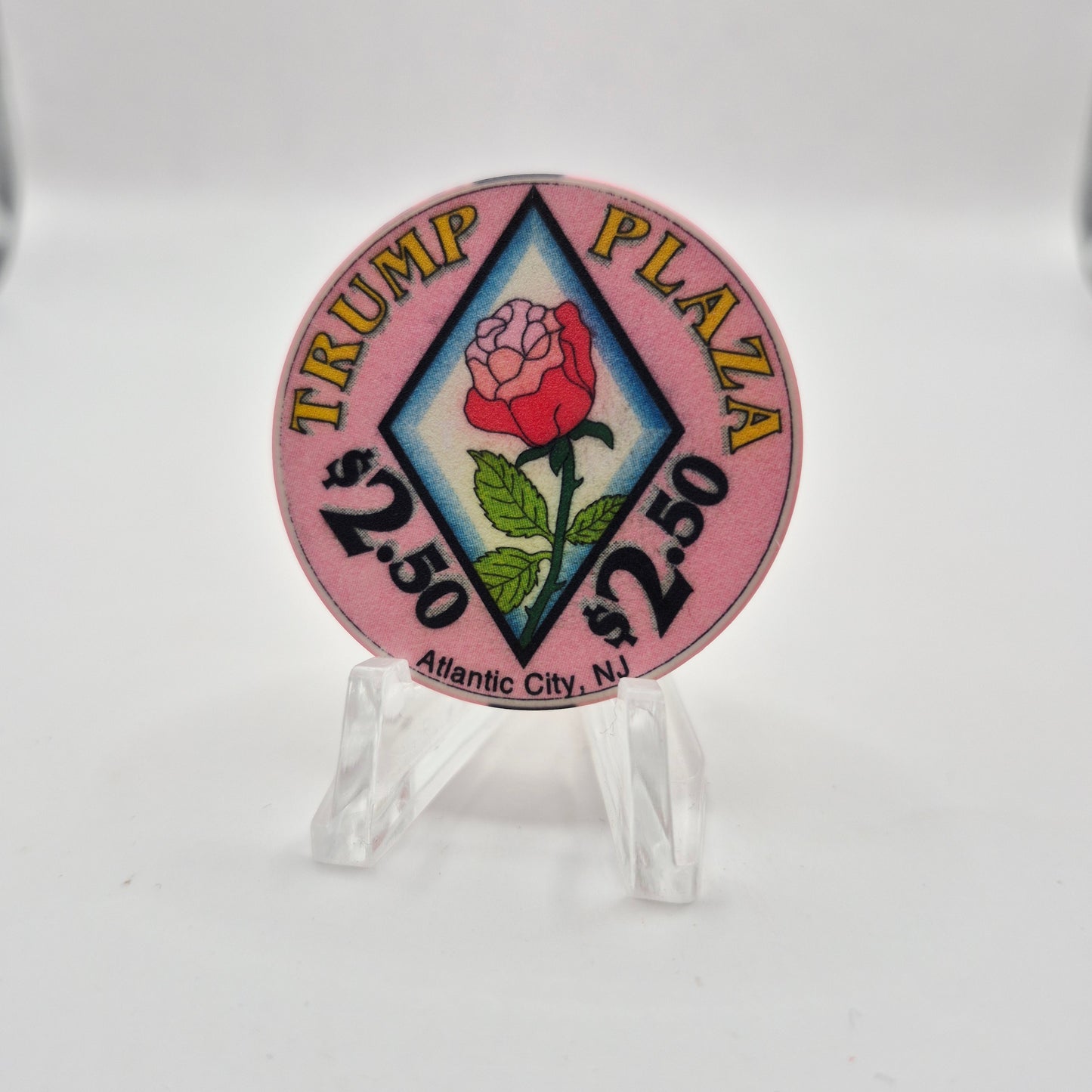 Trump Plaza Resort Casino Atlantic City New Jersey 'Satin' $2.50 Casino Chip