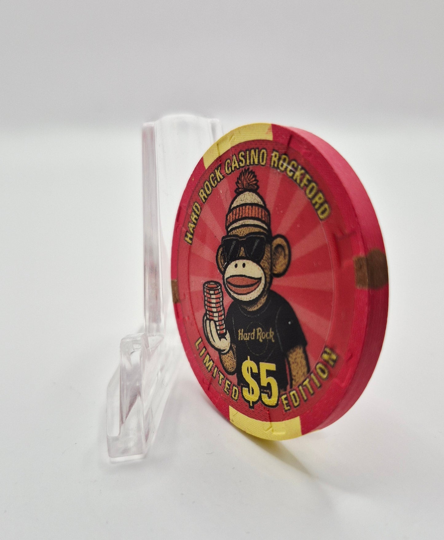 Hard Rock Casino Rockford Illinois 2025 "Sock Monkey" $5 Casino Chip