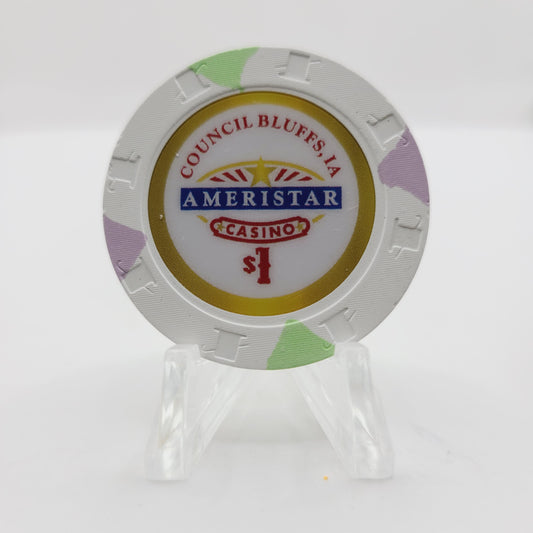 Ameristar Riverboat Hotel Casino Council Bluffs Iowa 2022 $1 Casino Chip