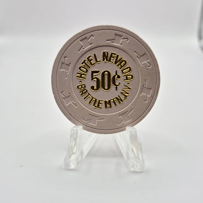 Hotel Nevada Battle Mountain Nevada 1988 $0.50 Casino Chip N3008