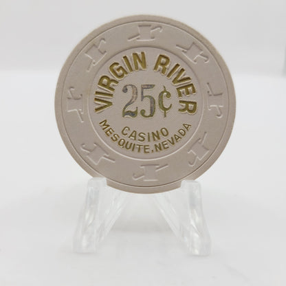 Virgin River Hotel Casino Mesquite Nevada 1990 $.25  Casino Chip N3396