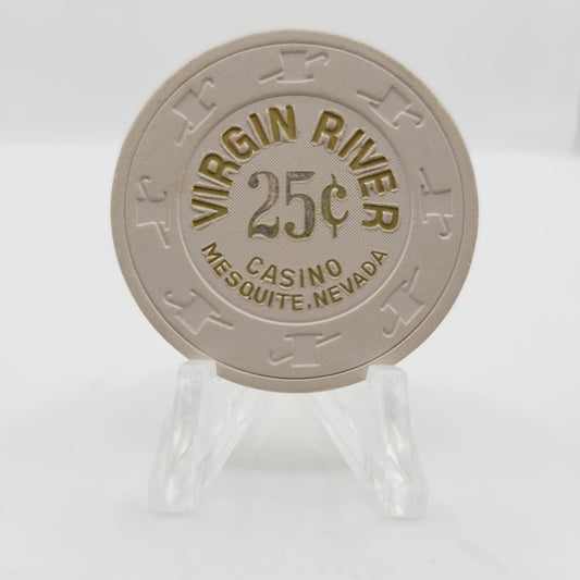 Virgin River Hotel Casino Mesquite Nevada 1990 $.25  Casino Chip N3396