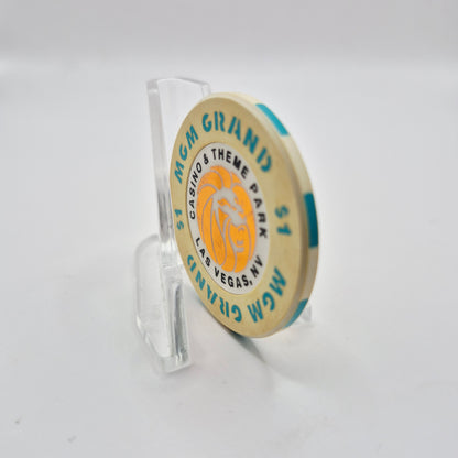 MGM Grand "Theme Hotel" Las Vegas Nevada $1 Casino Chip N4766