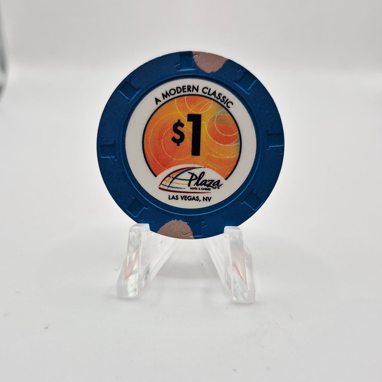 Plaza Hotel Casino Las Vegas Nevada 2012 $1 Casino Chip D0411