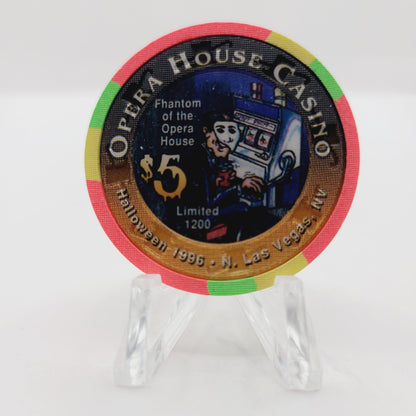 Opera House Casino Las Vegas Nevada Halloween 1996 $5 Casino Chip N8903 LMT 1200