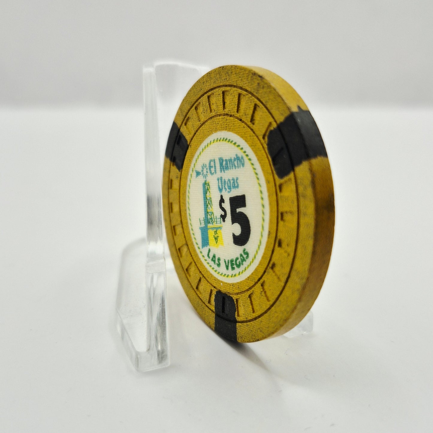 El Rancho Vegas Casino Las Vegas Nevada 1955 $5 Casino Chip N1563