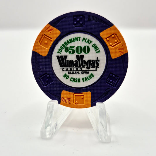 Winna Vegas Resort Casino Sloan Iowa $500 'TOURNAMENT PLAY ONLY' NCV Casino Chip