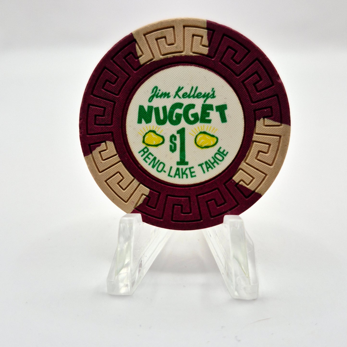 Jim Kelley's Nugget Casino Reno/Tahoe Nevada 1960's $1 Casino Chip N5399