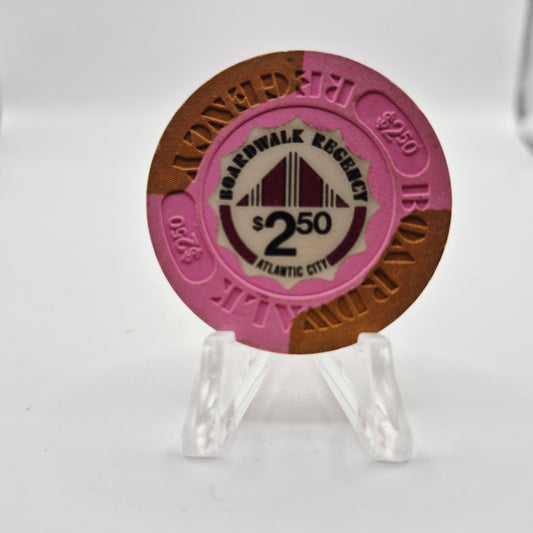 Boardwalk Regency (Caesars) Hotel Casino Atlantic City New Jersey $2.50 Casino Chip CG043794