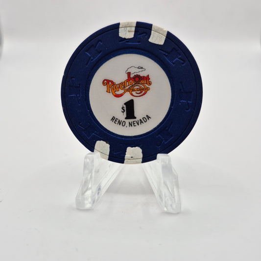 Riverboat Hotel Casino Reno Nevada 1988 $1 Casino Chip N5479