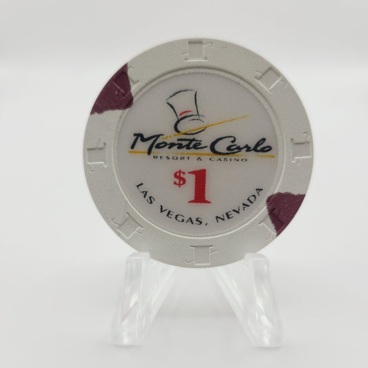 Monte Carlo Resort Casino Las Vegas Nevada 1996 $1 Casino Chip N8795