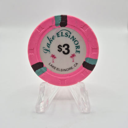 Lake Elsinore Casino Lake Elsinore California $3 Casino Chip *Circulated