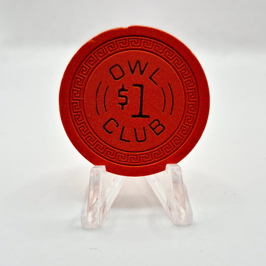 Owl Club Casino Battle Mountain Nevada 1960 $1 Casino Chip V1272